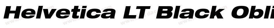 Helvetica LT Black Oblique字体转换